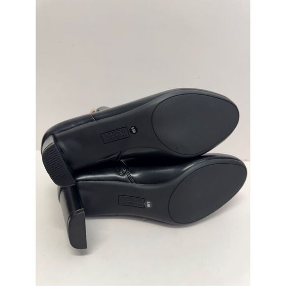 Alfani Boots Size 8.5 Black High Heel Almond Toe Zipper Closure Booties - Picture 10 of 10